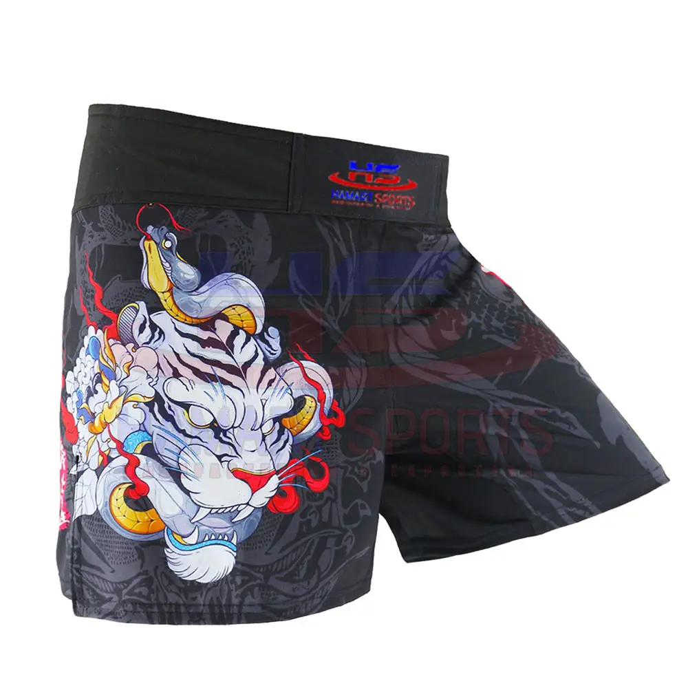 Pantalones cortos de boxeo personalizados de alta calidad, Shorts de lucha MMA hechos en paquistaní