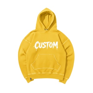 Sudadera con Capucha Extra Grande de Algodón 100% para Hombre, 420 GSM, Gruesa, Transpirable, con Estampado Personalizado y Lavado Ácido - Product Image 4