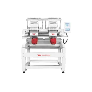 VMA new design 12needles double head max speed 1200 with 5 size t shirt frames computerised embroidery sewing machine