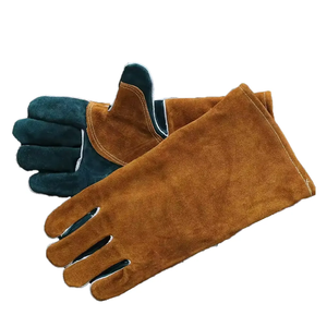 Gants de travail de sécurité de soudage de haute qualité Gants de sécurité robustes en cuir de vache fabriqués au Pakistan CE - Product Image 3