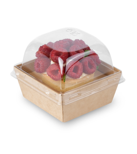 High Quality 300ml <b>Square</b> Kraft Box Leakproof Stackable Microwave Safe Takeaway Food Container Custom Logo - Product Image 1