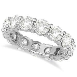 Anillo de Eternidad de Diamantes en Oro Blanco de 18K, Anillo de Diamantes de 6.00ct - Product Image 2