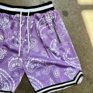 Pantalones Cortos de Baloncesto Personalizados con Logotipo, Impresión por Transferencia de Calor, Estilo Vintage, Tallas Grandes, Secado Rápido, Transpirables, Ropa Deportiva para Adultos - Product Image 5