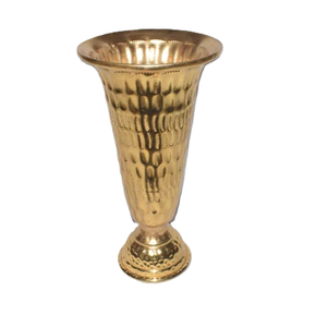 Florero de latón con esmalte impreso martillado de lujo elegante decoración del hogar moderno maceta artesanías sólidas maceta de latón - Product Image 1