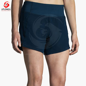 Wholesale Custom High Quality Fitness Workout Sports Drawstring Sweat <b>Shorts</b> <b>With</b> Side <b>Pockets</b> For Women - Product Image 2