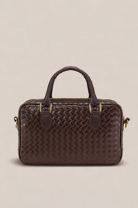 Bolso Tote Casual de Lona con Patrón Tejido para Mujer, con Asa Superior y Correa Cruzada, Cierre de Cremallera Impermeable, Logotipo Personalizado, OEM, ODM, Marca Privada - Product Image 4