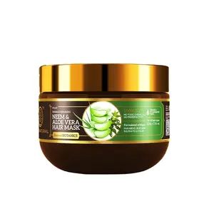 Máscara de cabelo natural Khadi Neem e Aloe Vera com óleo de amêndoa e óleo de coco - Botânica potenciada