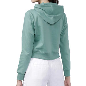 Sudadera corta informal con capucha para mujer Sudadera de invierno ligera de alta calidad en colores personalizados Buena venta Último diseño XS Tamaño - Product Image 3