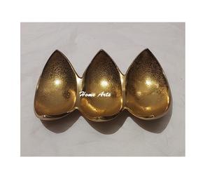 Servidor de nueces de diseño antiguo Servidor de frutas secas de color dorado de aluminio con 2 compartimentos Servidor de nueces de primera calidad - Product Image 4