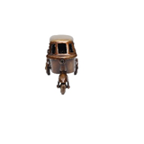 Estatua en miniatura de rickshaw de latón indio hecha a mano 415gm estatuilla de peatón de dos ruedas decoración marrón para el hogar para artesanías de Metal Tuk - Product Image 6