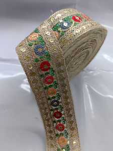 Jacquard <b>Ribbon</b> Tulle Net Trimming Custom Embroidery Braided <b>Lace</b> Trim Flower Style 2-2.5" Width for Bags Footwear Curtains - Product Image 6