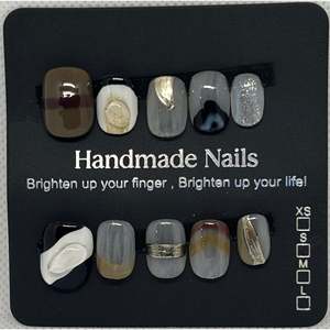 Small Marble Artificial Fingernails Product - Product Image 1
