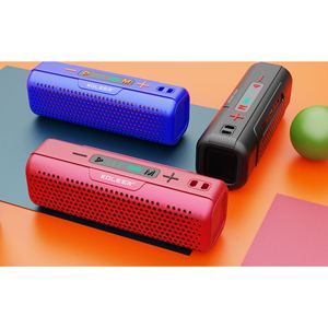 Suono forte rosso portatile per altoparlante con Radio FM Display LCD Cina origine universale compatibilità per la maggior parte dei telefoni cellulari - Product Image 5