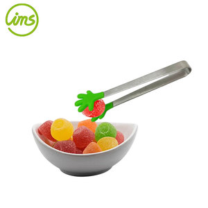 Mini pinzas para azúcar con forma de mano de acero inoxidable con puntas de silicona - Product Image 2