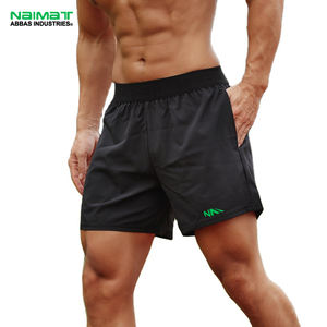 กางเกงว่ายน้ำขาสั้นสีดำแบบผ้าโพลีเอสเตอร์สำหรับเล่นฟิตเนสกางเกงว่ายน้ำ - Product Image 1