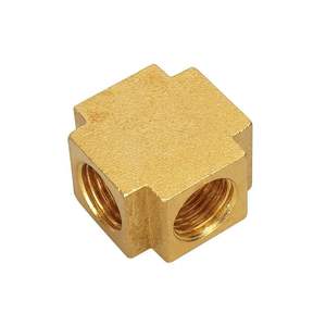 Raccord en laiton à 4 voies, connecteur en croix, filetage NPT, équipement de plomberie durable, eau, huile, gaz en gros - Product Image 1