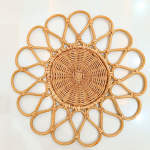 Sous-verre en rotin naturel tissé à la main, antidérapant, décoratif, pour table de cuisine, imperméable, fabriqué au Vietnam - Product Image 4