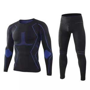 Polyester Quick Drying Seamless Waterproof Sportswear 4 Way Stretch <b>Mens</b> <b>Compression</b> <b>Tights</b> Base Layer Set <b>for</b> Training - Product Image 6