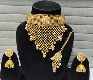 High Quality Traditional Bridal Jewellery Studded <b>Necklace</b> With Gold Plated Anti Tarnish Indian Women Jewellery Customise - Product Image 4