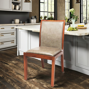 เก้าอี้พาร์สันส์หุ้มด้วยไม้วอลนัทเนื้อแข็งหนังวัวอิตาเลี่ยนเคลือบกันน้ำสไตล์ญี่ปุ่น | casimi - Product Image 6