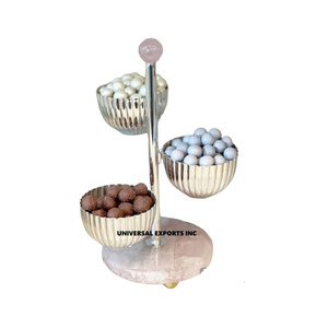 Bol à chocolat arabe en métal de forme ronde écologique Bol à chocolat de créateur avec caractéristique décorative - Product Image 3
