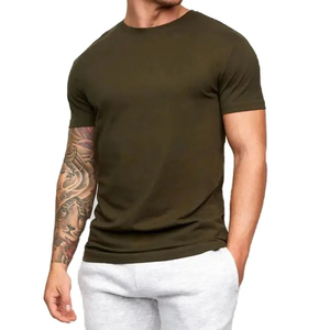 Unisex Round <b>Neck</b> Regular Fit Solid T-Shirt Custom Wholesale High Quality 100% Cotton Breathable and <b>Light</b> for Men - Product Image 6