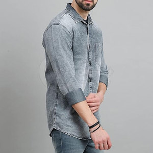 Hot Selling <b>Men</b> <b>Jeans</b> <b>Shirts</b> Lightweight <b>Men</b> <b>Jeans</b> <b>Shirts</b> High Quality Design <b>Men</b> <b>Jeans</b> <b>Shirts</b> - Product Image 5