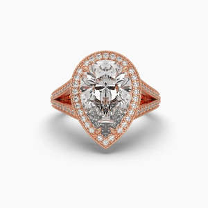 Bague solitaire en diamant taille goutte d'eau 3,00 carats, couleur F, clarté VS, diamant cultivé en laboratoire, en or 14 carats, cadeau d'anniversaire de mariage - Product Image 3