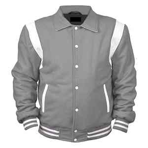 Chaqueta Varsity de Invierno 2025 con Diseño Moderno para Hombre, con Cierre de Cremallera, Relleno de Algodón Transpirable y Piel de Oveja Auténtica - Product Image 6