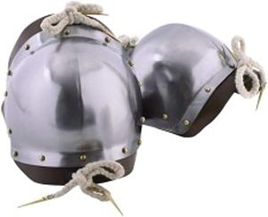 Coudières en acier médiéval avec doublure en cuir calibre 14 armure de la Renaissance juridique lourde pour combattre le bracelet en cuir d'Halloween - Product Image 5