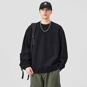 เสื้อสเวตเชิ้ตคอเต่าผู้ชายสไตล์อเมริกัน แบรนด์แฟชั่นฤดูใบไม้ร่วง แขนยาว สีพื้น ทรงหลวม ดีไซน์ไม่หดตัว - Product Image 2