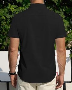 เสื้อเชิ้ตผู้ชายลำลอง กระดุมสีดำ ผ้าฝ้าย 100% ทรงเข้ารูป แขนยาว ลายสก็อต ระบายอากาศ แห้งเร็ว เป็นมิตรกับสิ่งแวดล้อม คุณภาพสูง - Product Image 2