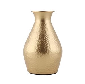 Florero de Metal de diseño Simple con acabado dorado de gran tamaño para el hogar y la decoración de mesa de boda hecho a mano personalizado - Product Image 3