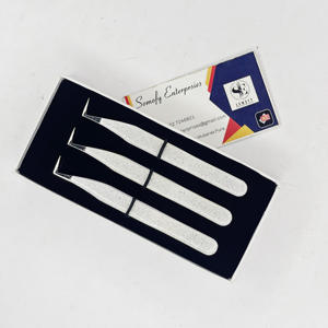 Pince à cils professionnelle en acier inoxydable à 90 degrés de haute qualité Volume durable Impression de cils russes Revêtement en caoutchouc - Product Image 6