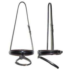 Jodhpurs de cuero negro personalizables de alta calidad con relleno Marrón, riendas de banda de nariz patentada para equitación ecuestre, productos de caballos - Product Image 2