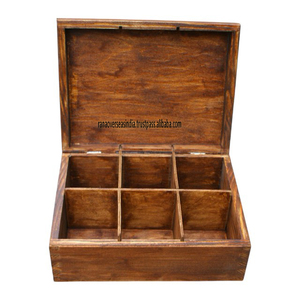 Caja de Almacenamiento de Té de Madera de Lujo Moderna y Ecológica, Organizador Multisección para Tés de Hierbas y Especias, Regalo Perfecto para Amantes del Té - Product Image 6