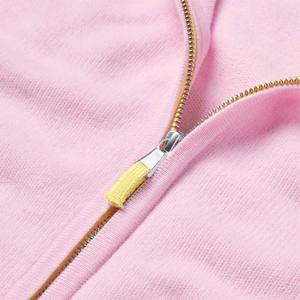 Sweat à capuche uni 100% coton de haute qualité avec fermeture éclair intégrale, logo personnalisé, en molleton bouclette avec impression en relief - Product Image 4