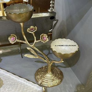 Bol de conception supérieure en métal en aluminium plaqué noir de Style nordique fabriqué à la main élégant pour le décor de pièce maîtresse de Table - Product Image 4