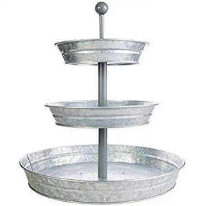 Support de gâteau à pneu unique en bois et galvanisé de haute qualité pour les fêtes d'anniversaire de mariage support de gâteau en métal de table - Product Image 6