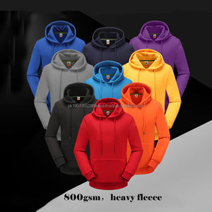   Sweat à capuche personnalisé 2026 en gros, streetwear, pour hommes, imprimé, unisexe, uni, haute qualité, surdimensionné, en molleton épais - Product Image 1