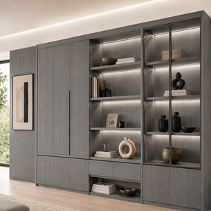 Mueble Minimalista de MDF, Librería Multifuncional, Armario Decorativo de Almacenamiento, Mueble de Pared - Product Image 6