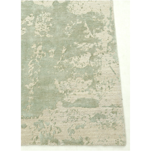 Alfombra Kavi Ivory de Lana y Seda de Bambú Anudada a Mano con Patrón Abstracto para Decoración de Sala de Estar o Pasillo, Tamaño 9x12 - Esk-431 - Product Image 3