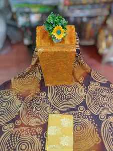 Tissu pour robe de mariée et occasions spéciales pour filles, 100 % coton, imprimé numérique motif feuillage, respirant et écologique - Product Image 3