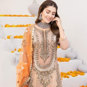 Attrayant mariée brodé fête femmes Gadara robe indien et pakistanais brodé attrayant fête porter des robes pour les femmes - Product Image 4