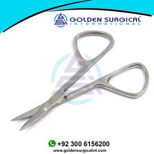 Tijeras para Cutículas de Larga Duración al por Mayor, Tijeras de Manicura para Maquillaje con Hojas Curvas de Acero Inoxidable - Product Image 2