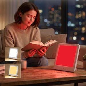 <span class=keywords><strong>Lampe</strong></span> de <span class=keywords><strong>luminothérapie</strong></span> portable à lumière rouge 10000 <span class=keywords><strong>Lux</strong></span>, <span class=keywords><strong>lampe</strong></span> SAD à température de couleur réglable, <span class=keywords><strong>lampe</strong></span> LED effet soleil pour l'hiver bleu - Product Image 2