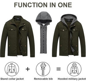 ชุดวอร์มฤดูหนาวสไตล์วินเทจของผู้ชายพร้อมแจ็กเก็ตมีฮู้ดและภายนอกหนังพรีเมี่ยมเพื่อเพิ่มความอบอุ่น - Product Image 3