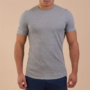 Vente en gros 100% coton T-shirt unisexe pour homme Logo personnalisé Broderie Décontracté Teint uni Noir Rouge Bleu Corps Surdimensionné Slim Tricoté - Product Image 4