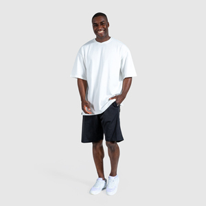 T-shirt Oversize Homme en Coton/Fibre de Bambou Lourd Respirant Anti-Plis Épaules Tombantes Style Streetwear Vierge - Product Image 6