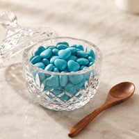 Dragées en forme de cœur bleues en gros, bonbons en vrac, confiseries colorées délicieuses, cadeaux pour mariage et fêtes, commande minimum 1 kg
